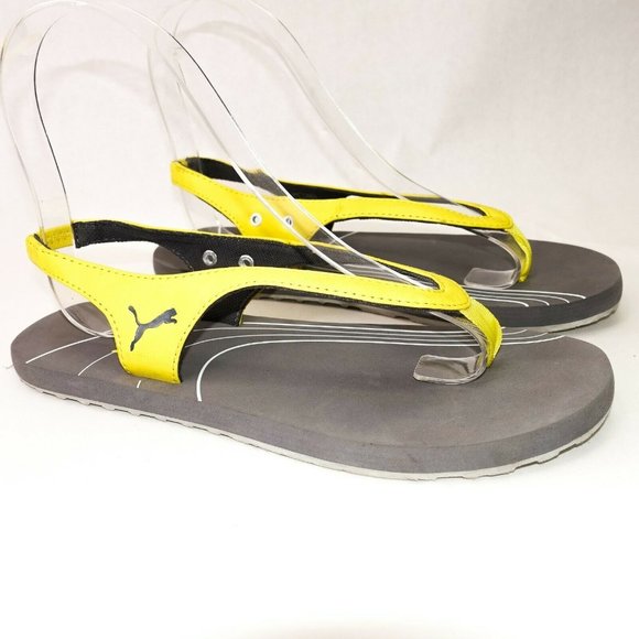 puma yellow sandals